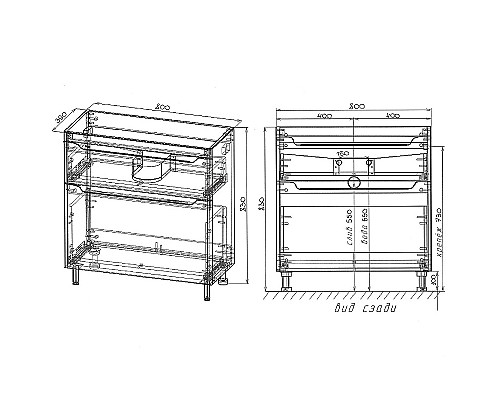 Тумба под раковину Style Line Марелла 80 Люкс Plus СС-00002402 Белый глянец антискрейтч