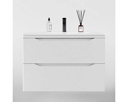 Тумба под раковину Style Line Марелла 80 Люкс Plus СС-00002410 подвесная Белый матовый антискрейтч