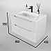 Тумба под раковину Style Line Марелла 80 Люкс Plus СС-00002410 подвесная Белый матовый антискрейтч