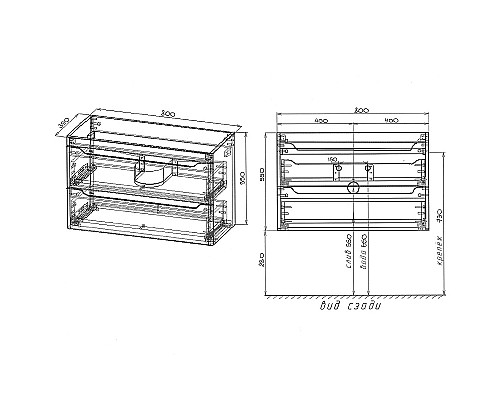 Тумба под раковину Style Line Марелла 80 Люкс Plus СС-00002410 подвесная Белый матовый антискрейтч