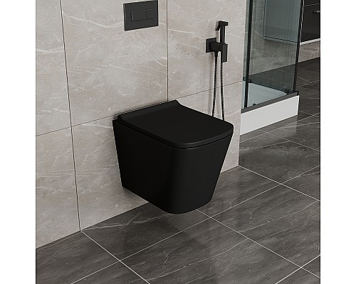 Комплект унитаза с инсталляцией Maretti Umbria UM51EA56052 с сиденьем Микролифт и Черной матовой клавишей смыва