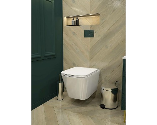 Комплект унитаза с инсталляцией Maretti Umbria UM76SF01552 с сиденьем Микролифт и клавишей смыва Хром глянцевый