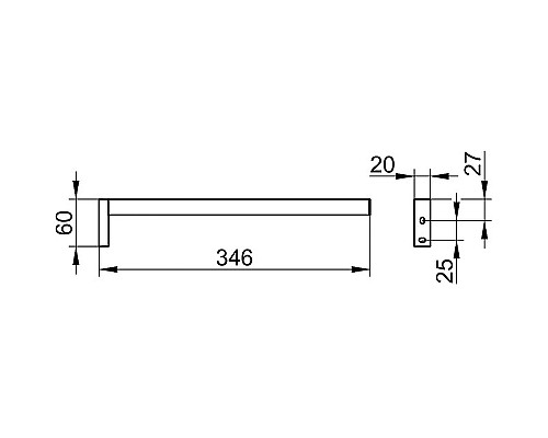 Полотенцедержатель Keuco Edition 90 Square 19122 010000 Хром