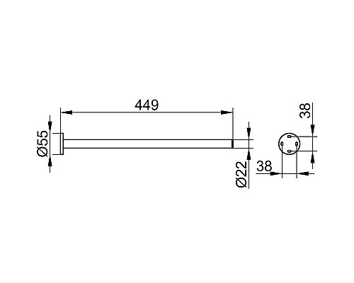 Полотенцедержатель Keuco Plan 14920 370000 Черный матовый