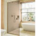 Душевая перегородка Maybah Glass 790x1950 в узком профиле Золото стекло бронзовое матовое