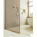 Душевая перегородка Maybah Glass 790x1950 в узком профиле Золото стекло бронзовое матовое