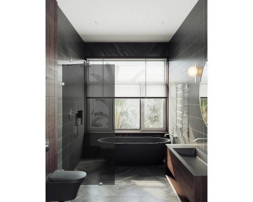 Душевая перегородка Maybah Glass MGD-276-4 990x1950 коннектор стена-стекло Хром глянцевый стекло графитовое