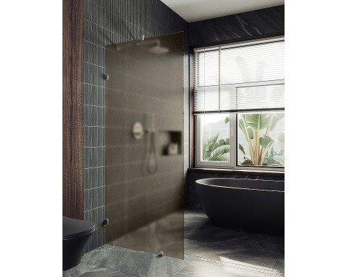 Душевая перегородка Maybah Glass MGD-266-4 890x1950 коннектор стена-стекло Хром глянцевый стекло бронзовое матовое