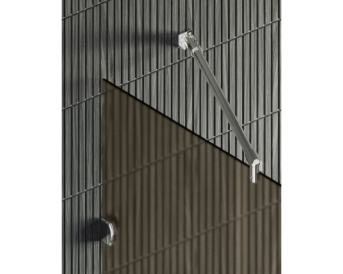 Душевая перегородка Maybah Glass MGD-266-4 890x1950 коннектор стена-стекло Хром глянцевый стекло бронзовое матовое