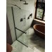 Душевая перегородка Maybah Glass MGD-732-6у 890x1950 в узком профиле Черный стекло прозрачное