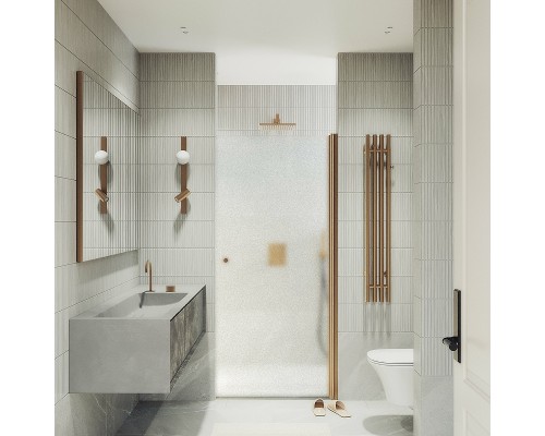 Душевая дверь Maybah Glass MGD-814-2 900x1980 на монопетле Бронза стекло сатиновое