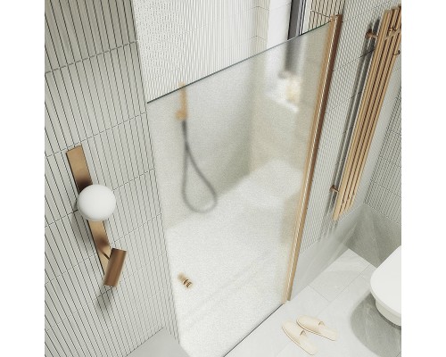 Душевая дверь Maybah Glass MGD-814-2 900x1980 на монопетле Бронза стекло сатиновое