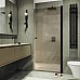 Душевая дверь Maybah Glass MGD-799-6 600x1980 на монопетле Черный стекло бронзовое матовое