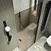 Душевая дверь Maybah Glass MGD-799-6 600x1980 на монопетле Черный стекло бронзовое матовое
