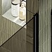 Душевая дверь Maybah Glass MGD-799-6 600x1980 на монопетле Черный стекло бронзовое матовое