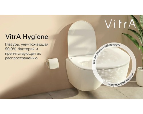 Комплект унитаза с инсталляцией Vitra Mia Round 9873B003-7201 с сиденьем Микролифт и клавишей смыва Хром глянцевый