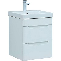 Тумба с раковиной Aquanet София 50 274195 подвесная Белый глянец