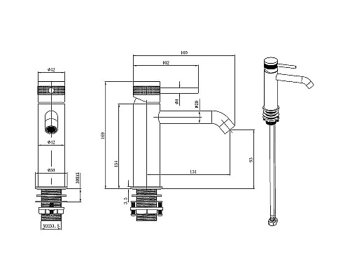 Смеситель для раковины Allen Brau Priority 5.31A01-00 Хром