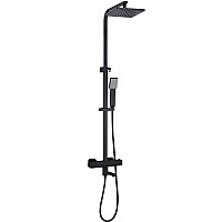 Душевая система beWash BV1TMSS6620 с термостатом Черная матовая