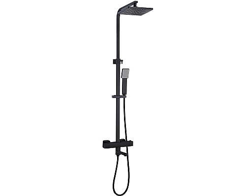 Душевая система beWash BV1TMSS6620 с термостатом Черная матовая