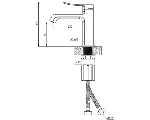 Смеситель для раковины Splenka S31.10 Хром