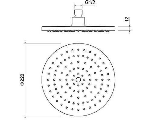 Верхний душ Aquatek AQ2086CR Хром
