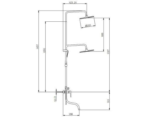 Душевая система Splenka S51.24 Хром