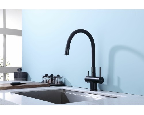 Смеситель для кухни Splenka S70.64.06 Черный матовый