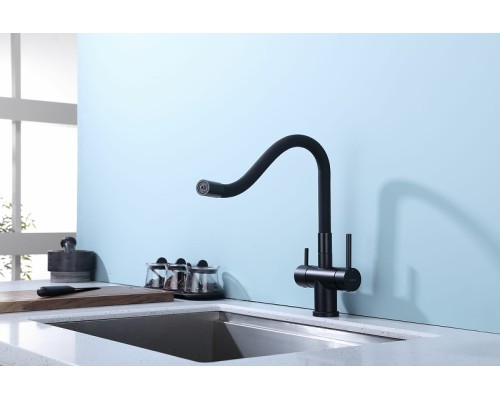 Смеситель для кухни Splenka S70.64.06 Черный матовый