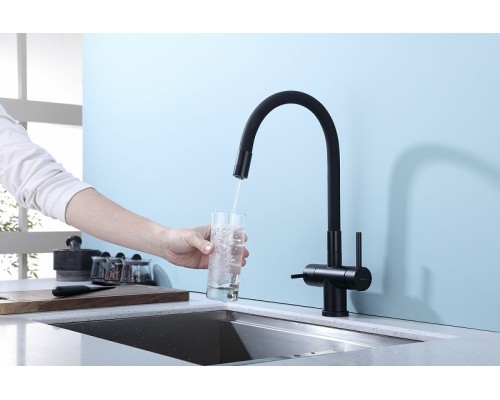 Смеситель для кухни Splenka S70.64.06 Черный матовый