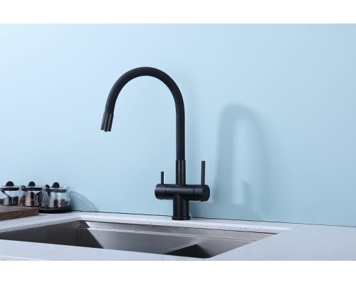 Смеситель для кухни Splenka S70.64.06 Черный матовый
