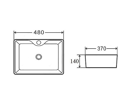 Раковина Runo Lavello 48 00-00001449 Белая