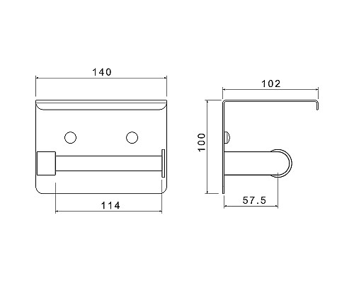Держатель туалетной бумаги Aquatek Европа AQ4939CR с полкой Хром