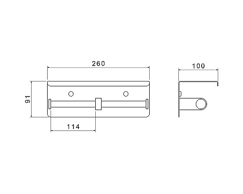 Держатель туалетной бумаги Aquatek Оберон AQ4909CR двойной Хром