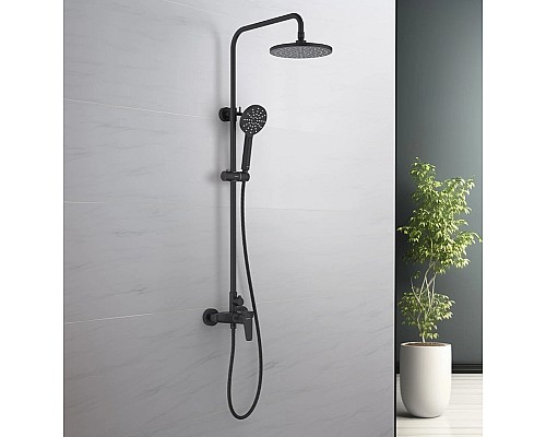 Душевая система Aquatek Бетта AQ2160MB Черная матовая