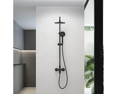 Душевая система Aquatek Бетта AQ2160MB Черная матовая