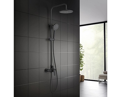 Душевая система Aquatek Бетта AQ2160MB Черная матовая