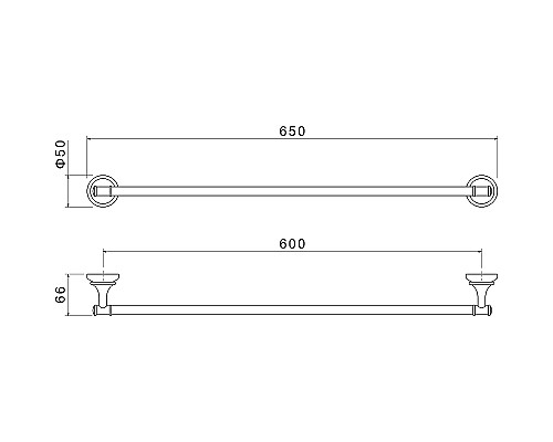 Полотенцедержатель Aquatek Классик AQ4514CR Хром