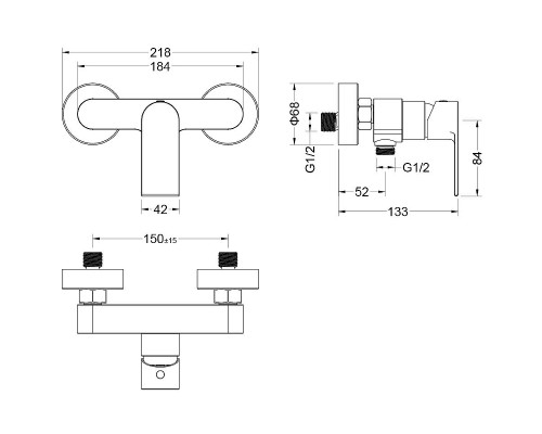 Комплект смесителей Aquatek Лира AQ1431CR Хром