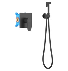 Гигиенический душ со смесителем Aquatek Оберон Черный матовый
