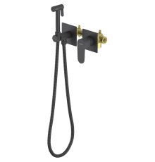 Гигиенический душ со смесителем Aquatek Оберон Черный матовый