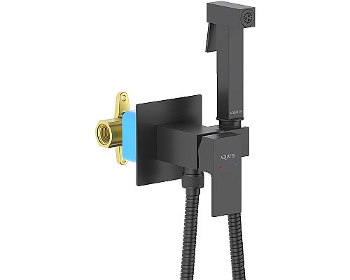 Гигиенический душ со смесителем Aquatek Либра AQ1022MB Черный матовый