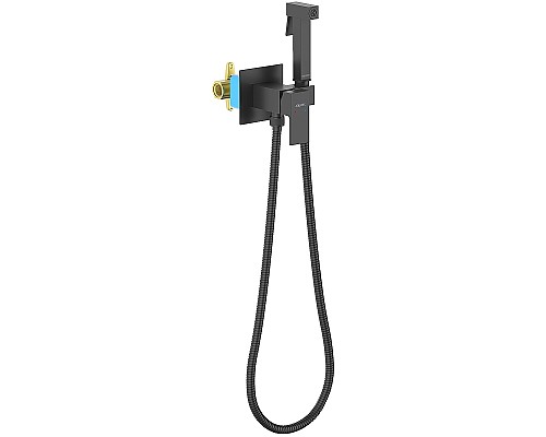 Гигиенический душ со смесителем Aquatek Либра AQ1022MB Черный матовый