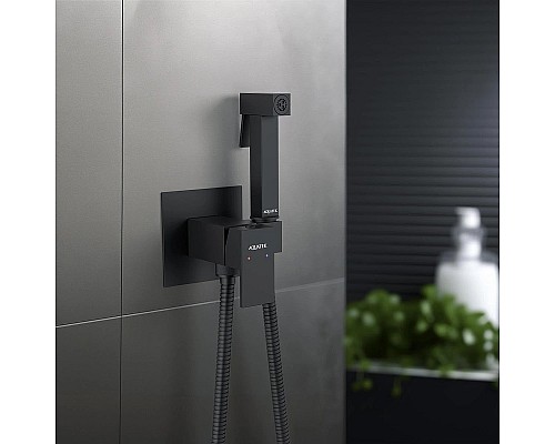 Гигиенический душ со смесителем Aquatek Либра AQ1022MB Черный матовый