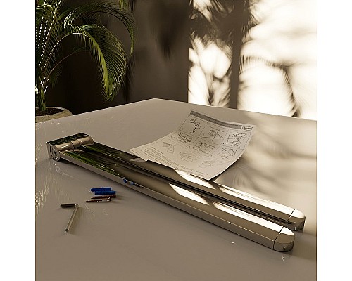 Полотенцедержатель Altasan Лотос ЛТ61Х двойной поворотный Хром