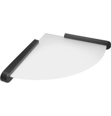 Стеклянная полка Altasan Лотос ЛТ71ЧМ угловая Черная матовая