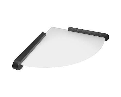 Стеклянная полка Altasan Лотос ЛТ71ЧМ угловая Черная матовая