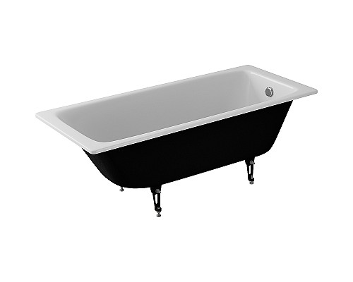 Чугунная ванна Delice Biove 170x75 DLR220509RB с черными матовыми ручками без антискользящего покрытия Чугунная ванна Delice Biove 170x75 DLR220509RB с черными матовыми ручками без антискользящего покрытия