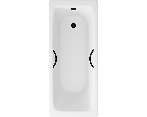 Чугунная ванна Delice Biove 170x75 DLR220509RB с черными матовыми ручками без антискользящего покрытия Чугунная ванна Delice Biove 170x75 DLR220509RB с черными матовыми ручками без антискользящего покрытия