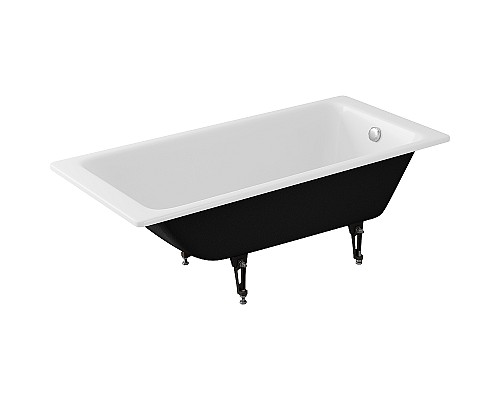 Чугунная ванна Delice Parallel 160x70 DLR220504RB с черными матовыми ручками без антискользящего покрытия Чугунная ванна Delice Parallel 160x70 DLR220504RB с черными матовыми ручками без антискользящего покрытия